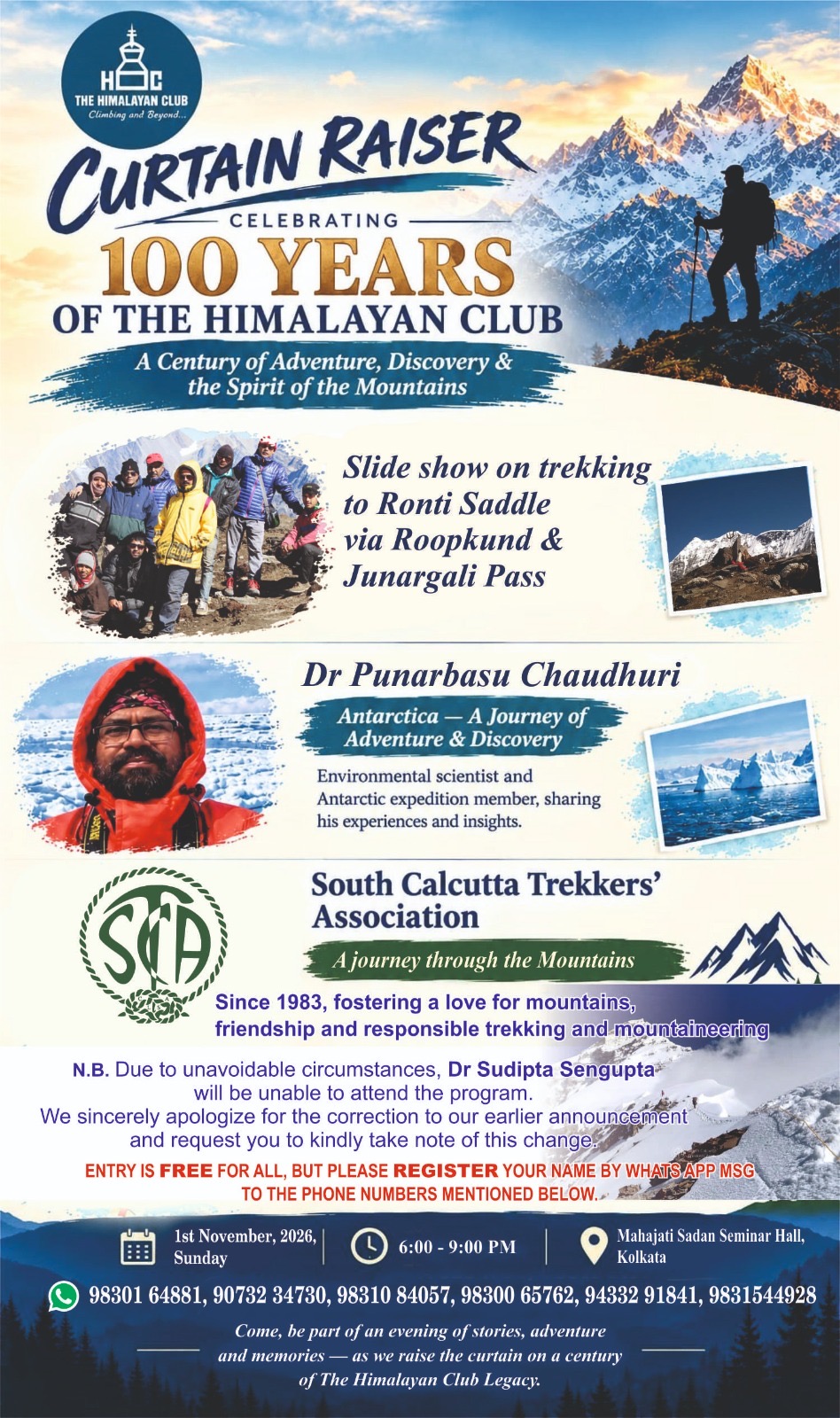 Curtain Raiser celebrating 100 Years of The Himalayan Club